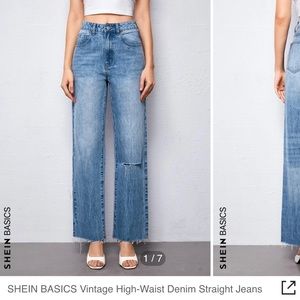 Shein Basics High Waist Straight Leg Jeans sz 27